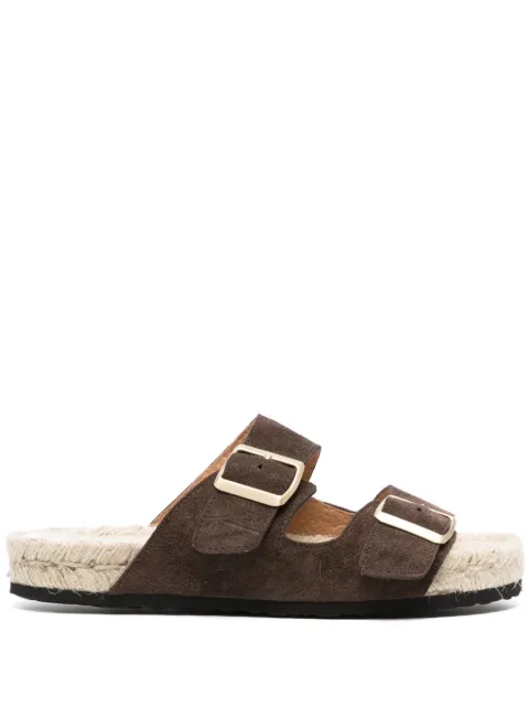Manebi double-buckle flat espadrilles