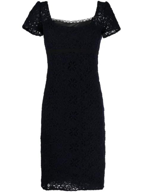 Prada Pre-Owned vestido ajustado con detalle de encaje floral
