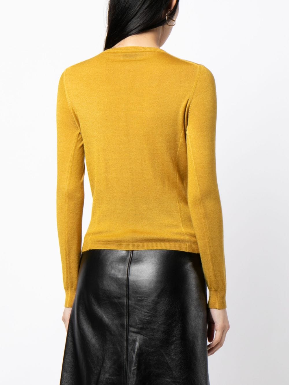 Pre-owned Prada Cashmere-blend Cardigan Top In Yellow