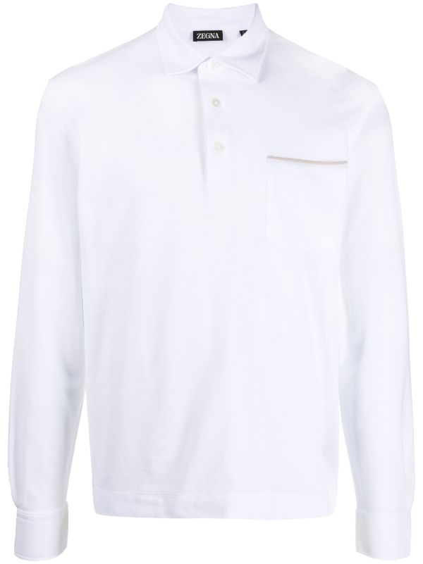 White long sleeve deals polo