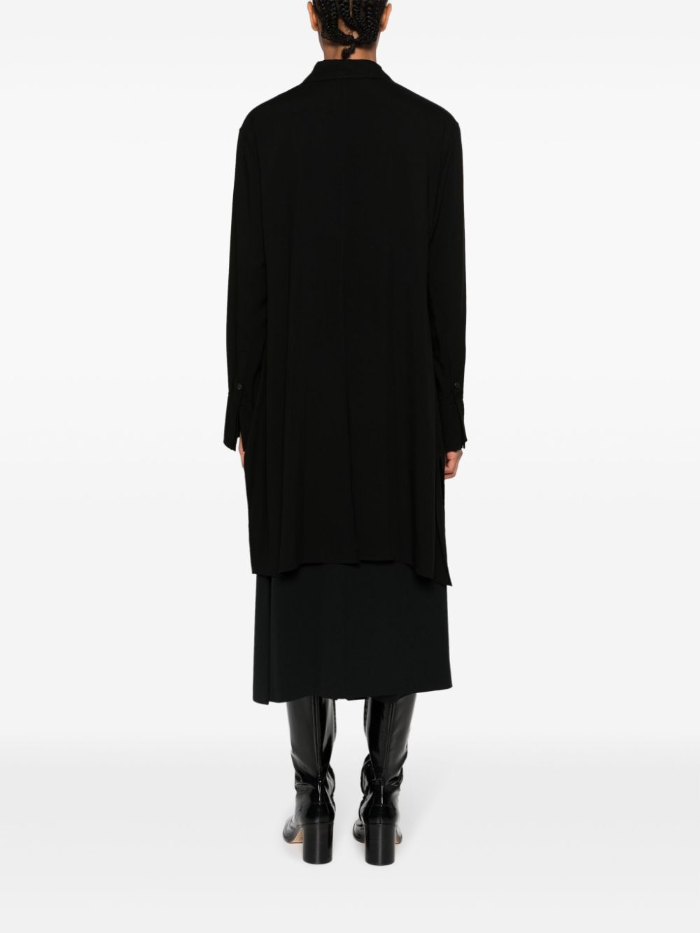 Yohji Yamamoto Gelaagde blousejurk Zwart
