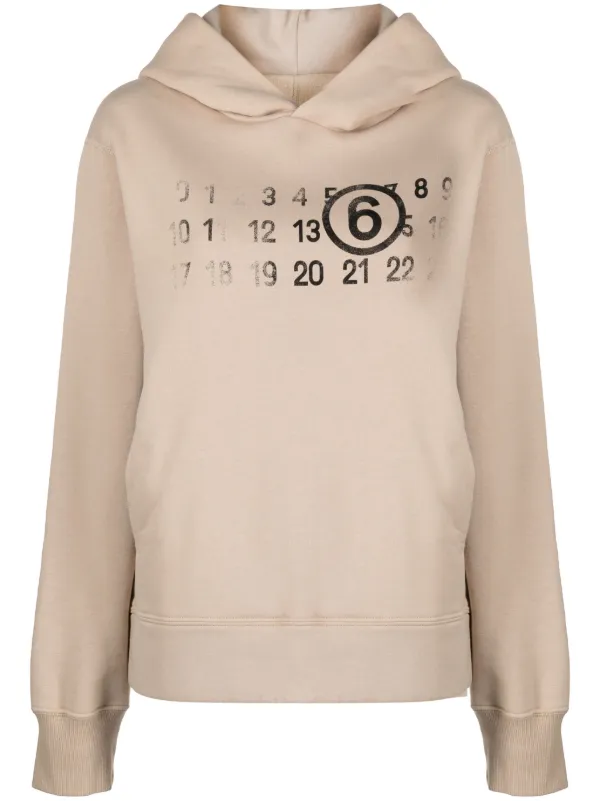 printed cotton blend hoodie