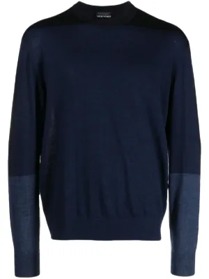 Mens blue wool on sale jumper