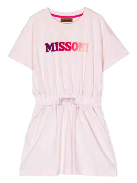 Missoni Kids vestido con logo estampado