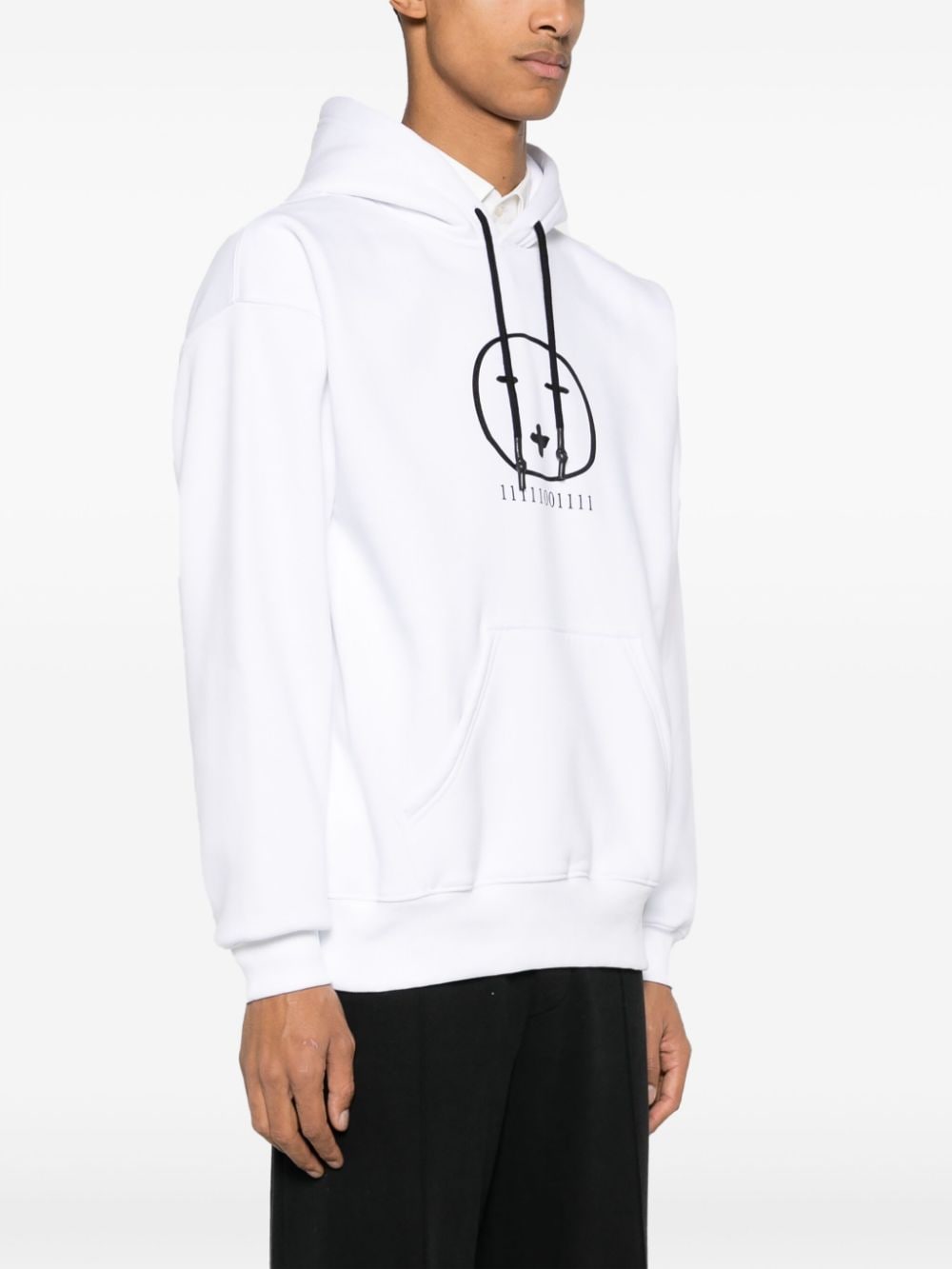 Shop Société Anonyme Graphic-print Jersey Hoodie In White