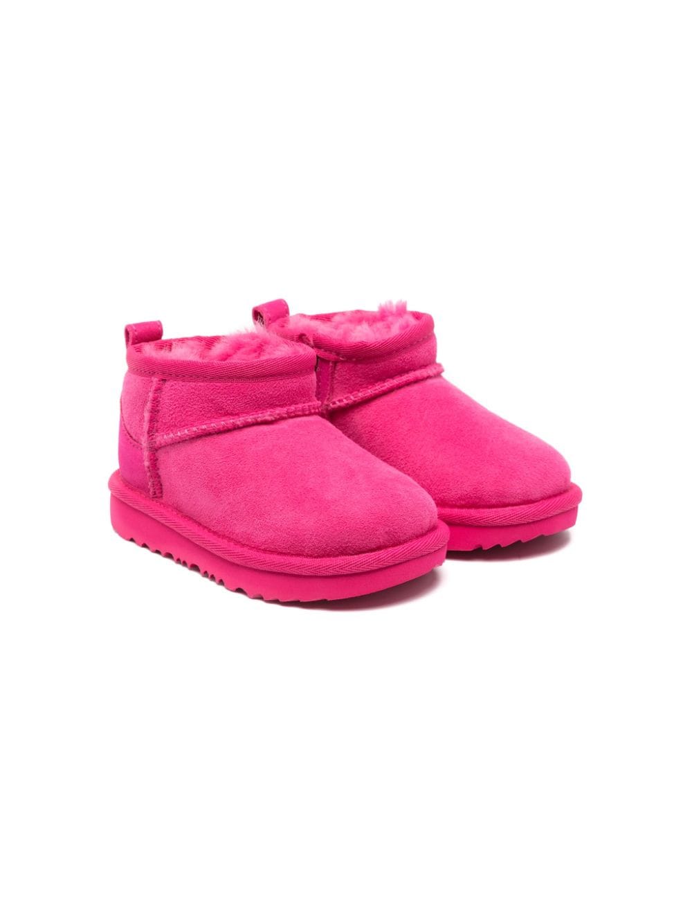 Shop Ugg Classic Ultra Mini Suede Boots In Pink