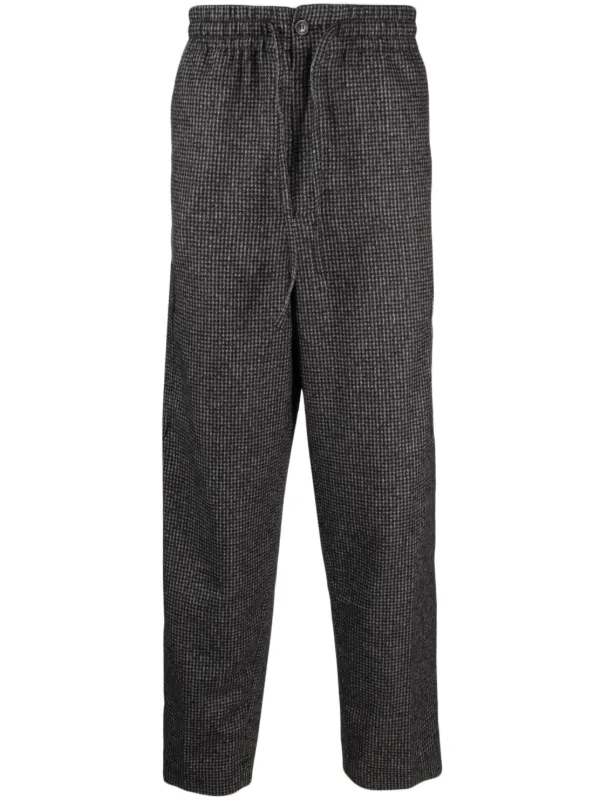 【国内発送】KENZO ケンゾー トラウザーズパンツ チェック柄 Kenzo チェック テーパードパンツ | グレー | FARFETCH JP