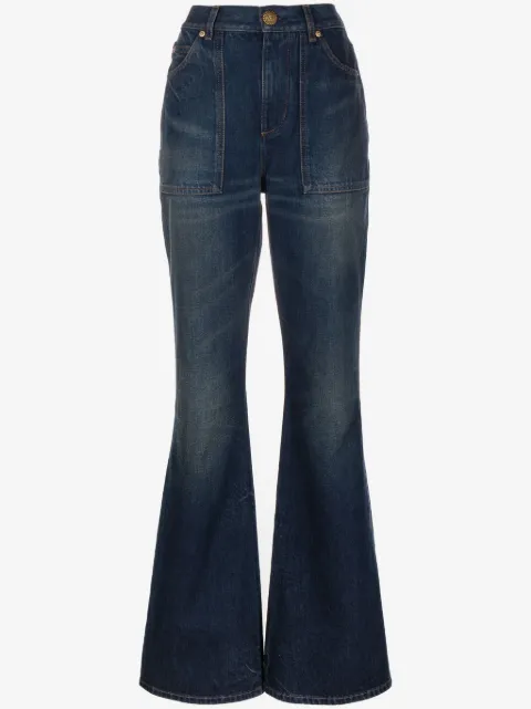 Balmain high-rise flared jeans