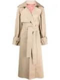 Victoria Beckham pleat-detail fluid trench coat - Neutrals