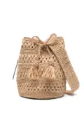 Manebi interwoven drawstring bucket bag - Neutrals