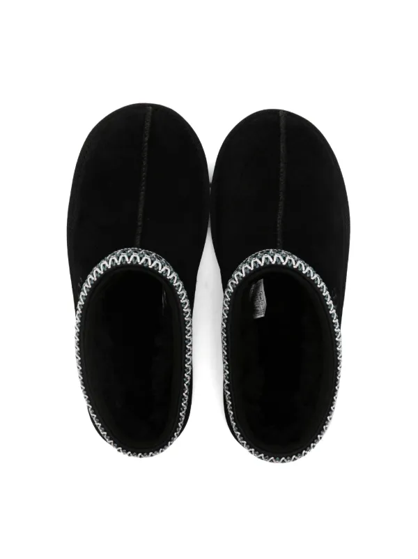 UGG Kids Tasman stitching detail slippers kids Calf Suede Lyocell Wool Recycled Polyester Rubber 1 Kids Black