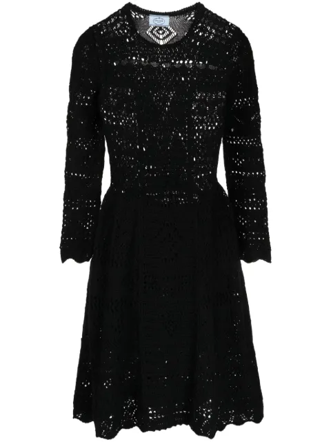 Prada Pre-Owned vestido de crochet con falda acampanada