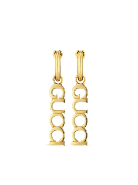 Gucci logo hoop earrings 
