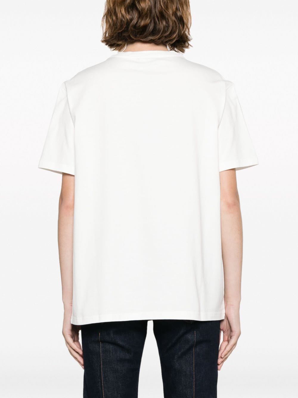Shop Etro Embroidered-crest Cotton T-shirt In Weiss