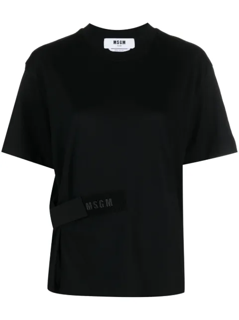 MSGM logo-embroidered cotton T-shirt
