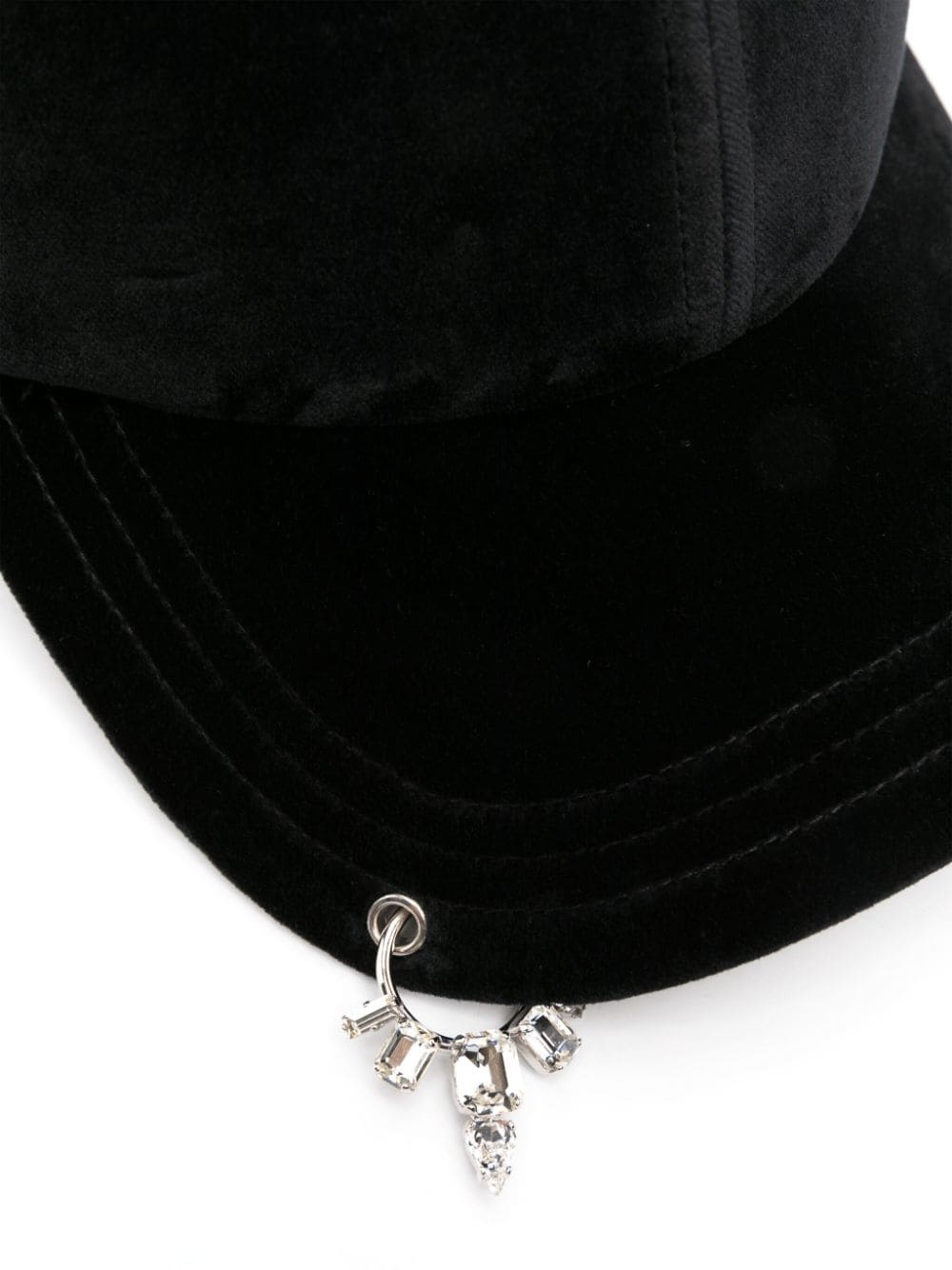 Balmain charm-detail velvet cap - Zwart