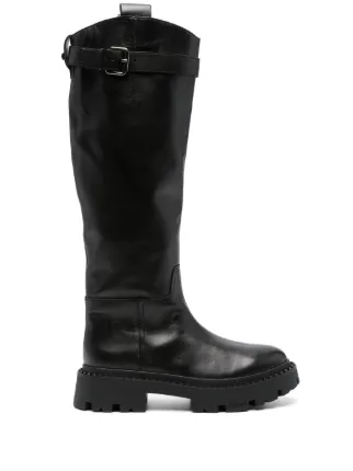 Ash knee high Leather Boots Black FARFETCH AZ