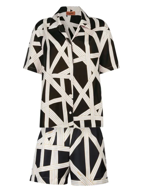 Missoni Home graphic-print silk pajama set