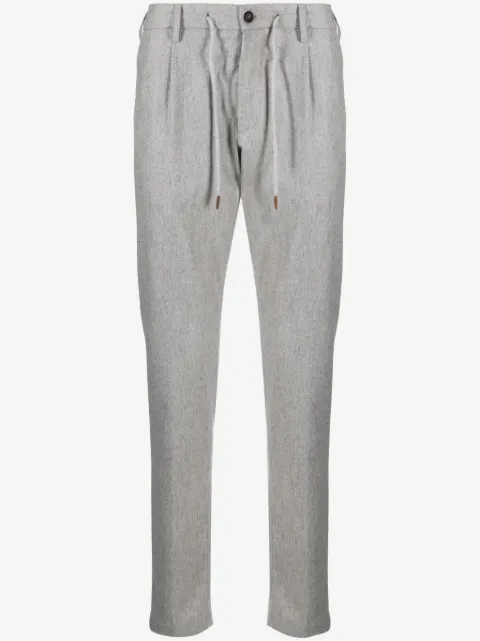 Eleventy pantalones tapered con efecto melange