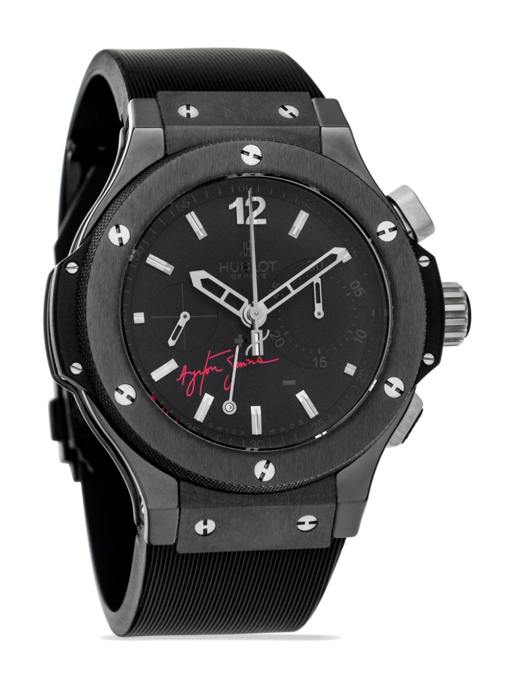 Pre-owned Hublot 2008  Big Bang Ayrton Senna 45mm In Black