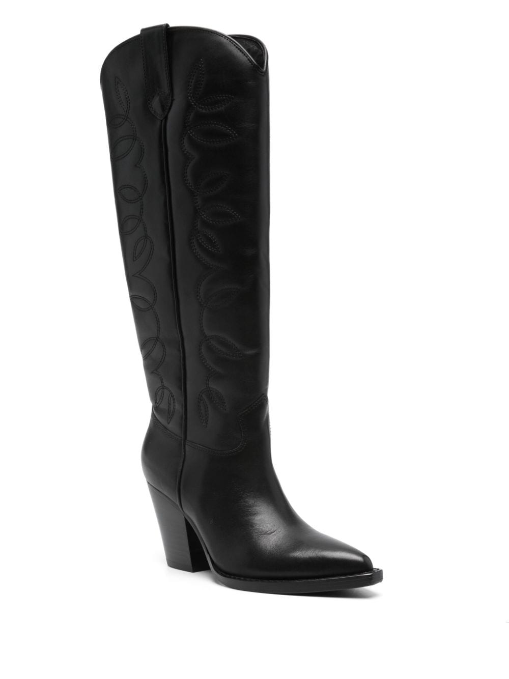 Shop Ash Eloise 85mm Leather Boots In Black