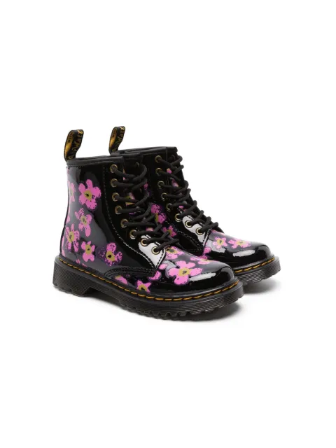 Dr. Martens Kids floral-print lace-up boots