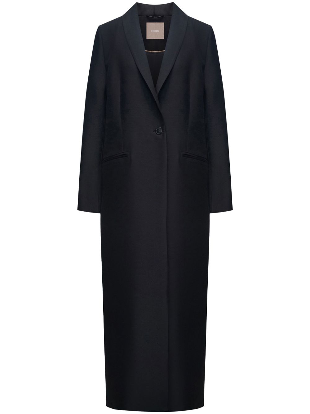 12 Storeez Single-breasted Long Coat In Black