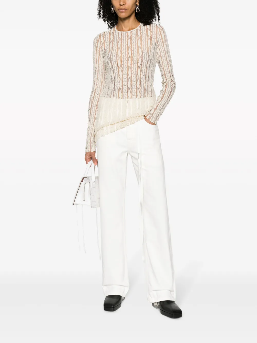 Ann Demeulemeester Straight jeans - Wit