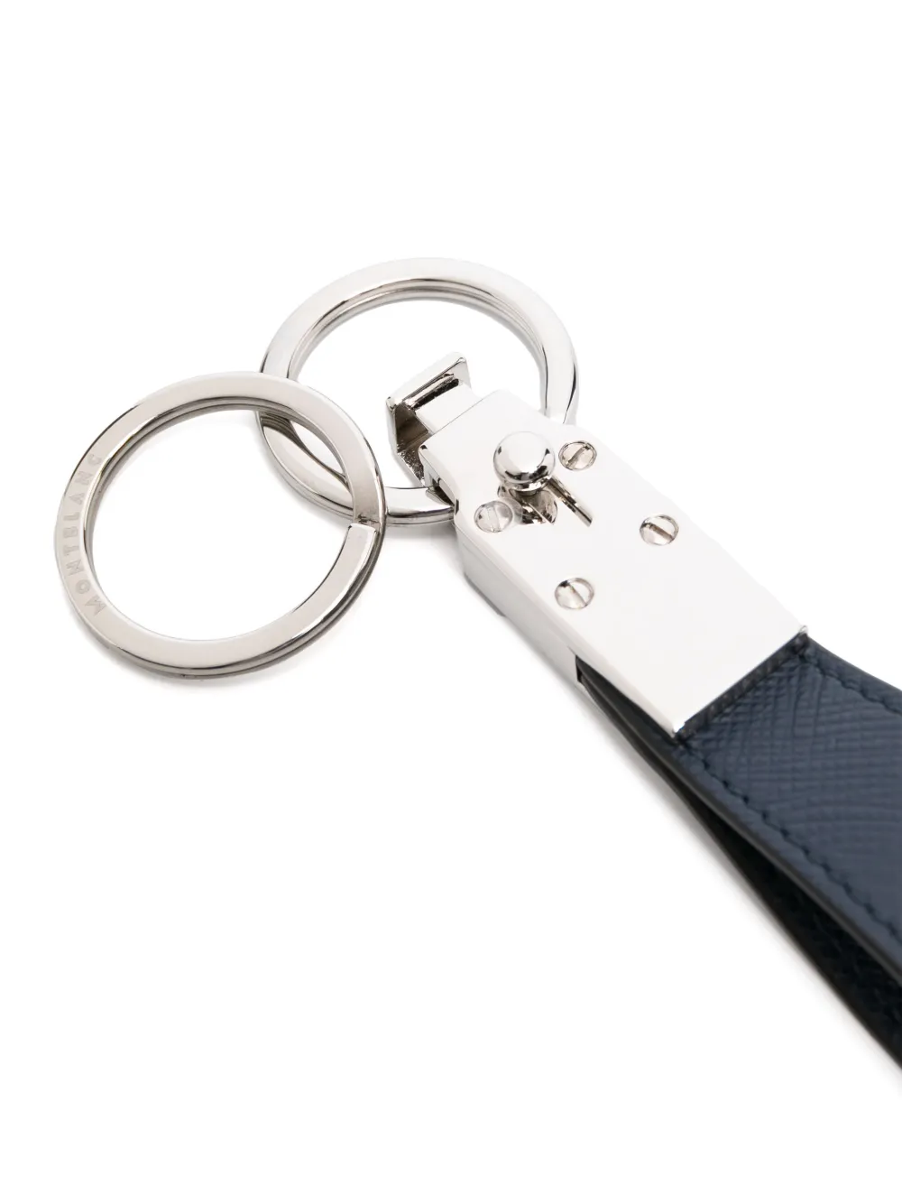 Montblanc Sartorial logo-plaque keychain - Blauw