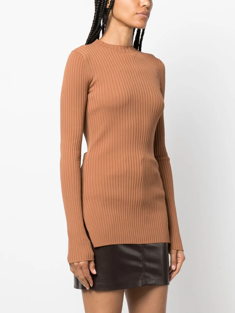 NANUSHKA BARDIA RIBBED KNITTED TOP