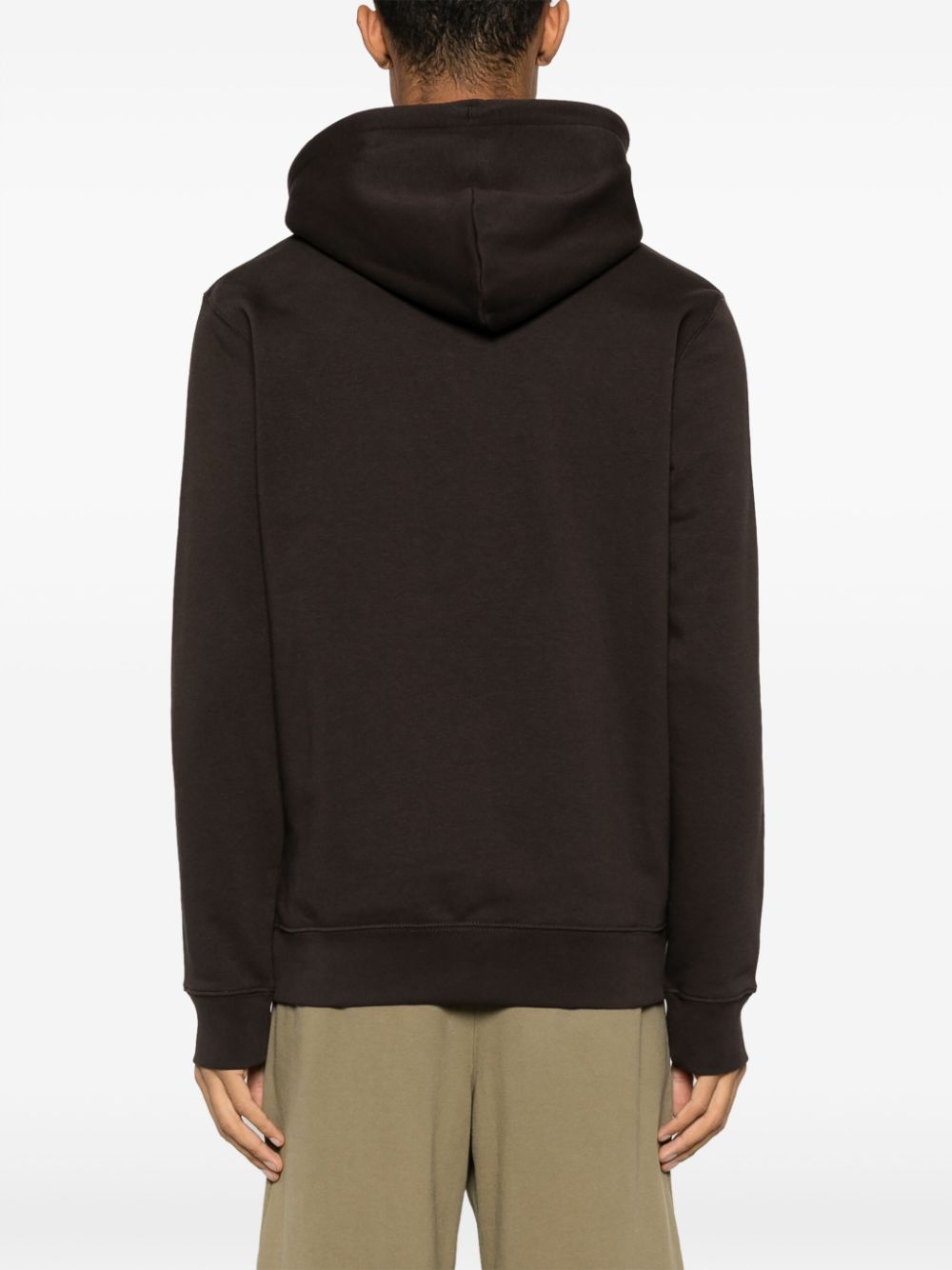 Shop Société Anonyme Graphic-embroidered Jersey Hoodie In Brown