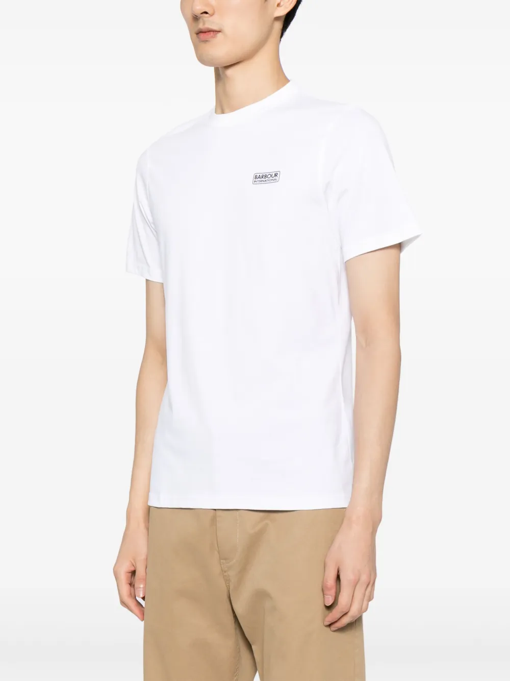 BARBOUR LOGO-PRINT COTTON T-SHIRT