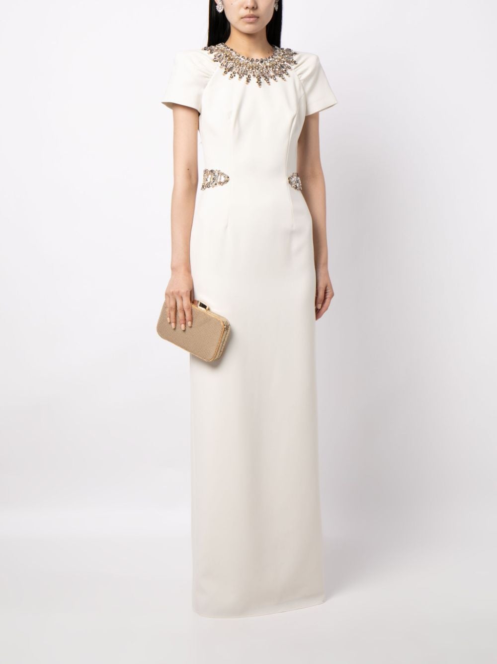 Shop Jenny Packham Narita Beaded Gown In White