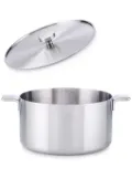 Alessi two-handle stainless steel casserole (24cm) - Silver