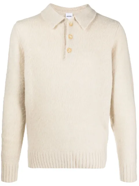 ASPESI knitted wool polo top