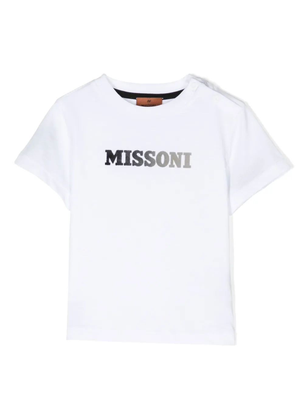 Missoni Kids logo-print cotton T-shirt - Bianco