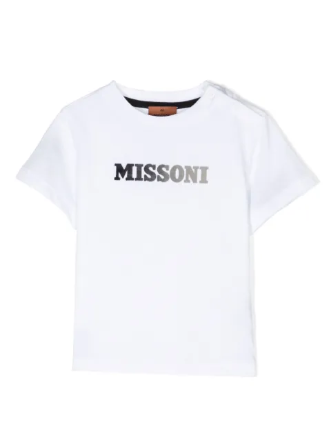 Missoni Kids playera con logo estampado
