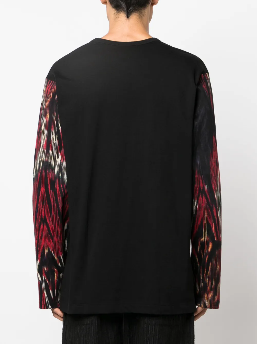 Shop Yohji Yamamoto Graphic-print Cotton T-shirt In Black