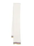 Casablanca striped cable-knit wool scarf - Neutrals