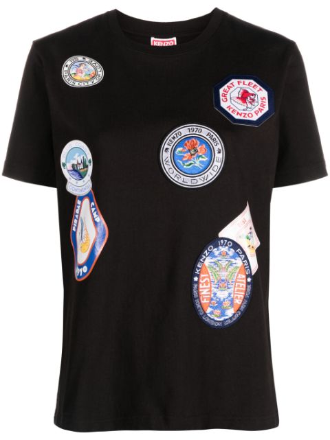 Kenzo KENZO World patch-detail T-shirt Women