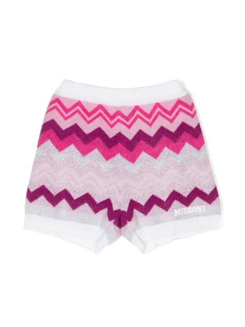 Missoni Kids Shorts con motivo a zig zag