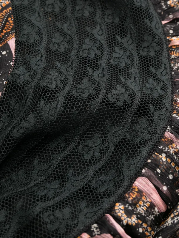 ETRO ペイズリーモチーフ レース ミニドレス ブラック ETRO ペイズリー ミニドレス | ブラック | FARFETCH JP