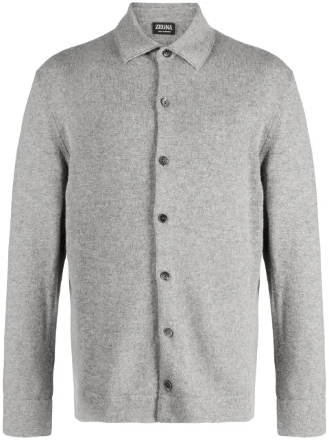 Zegna classic-collar cashmere cardigan