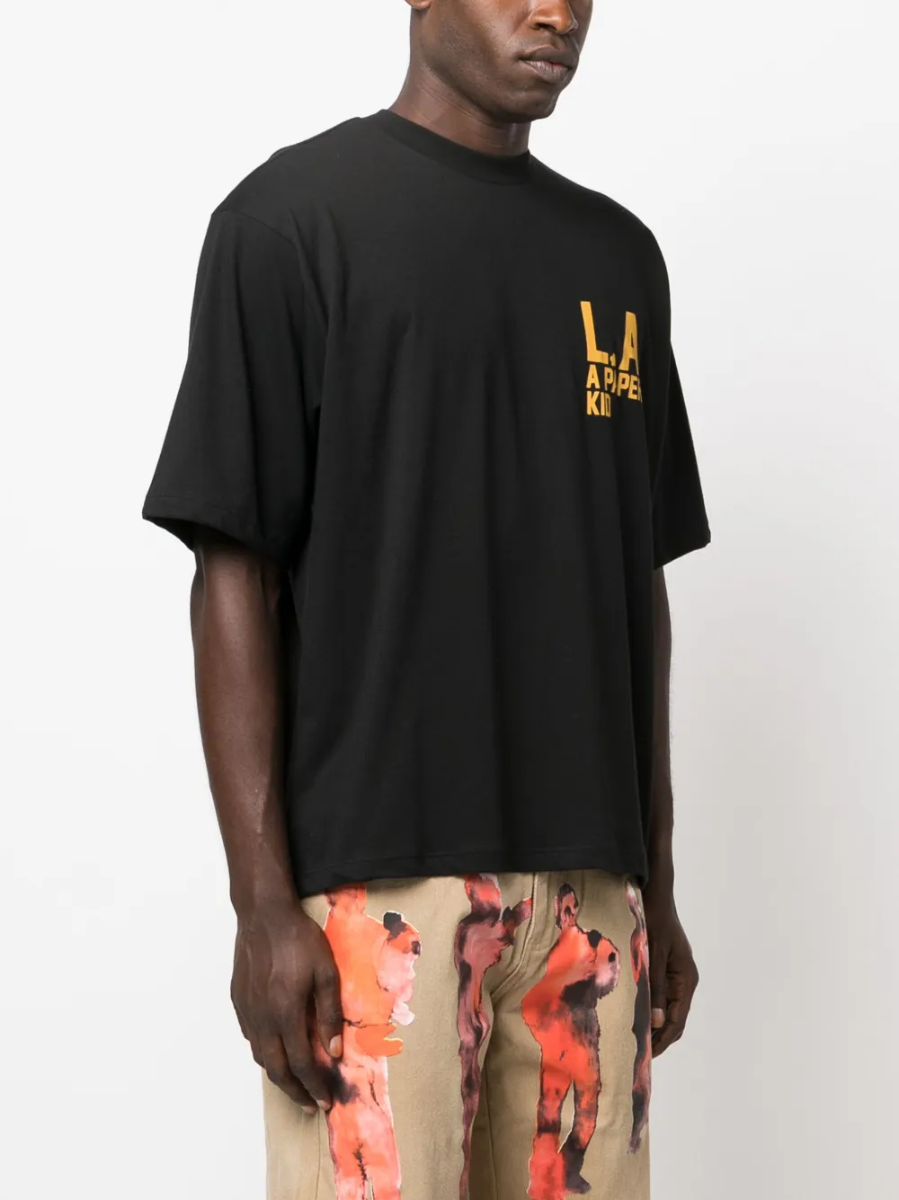 A Paper Kid T-shirt met logoprint Zwart