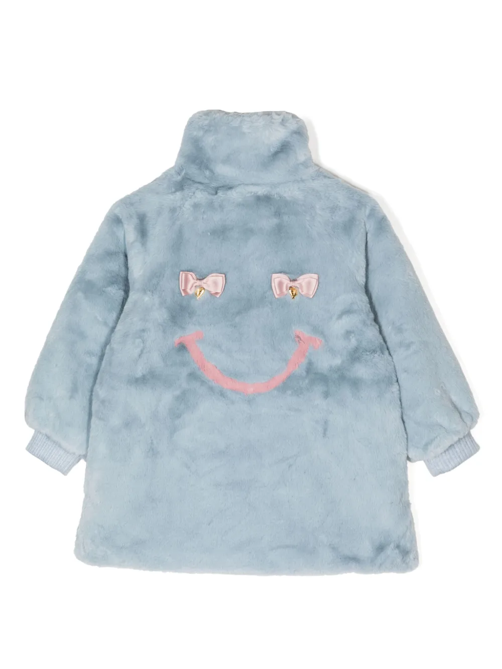 Angel's Face zip-up faux-fur jacket - Blauw