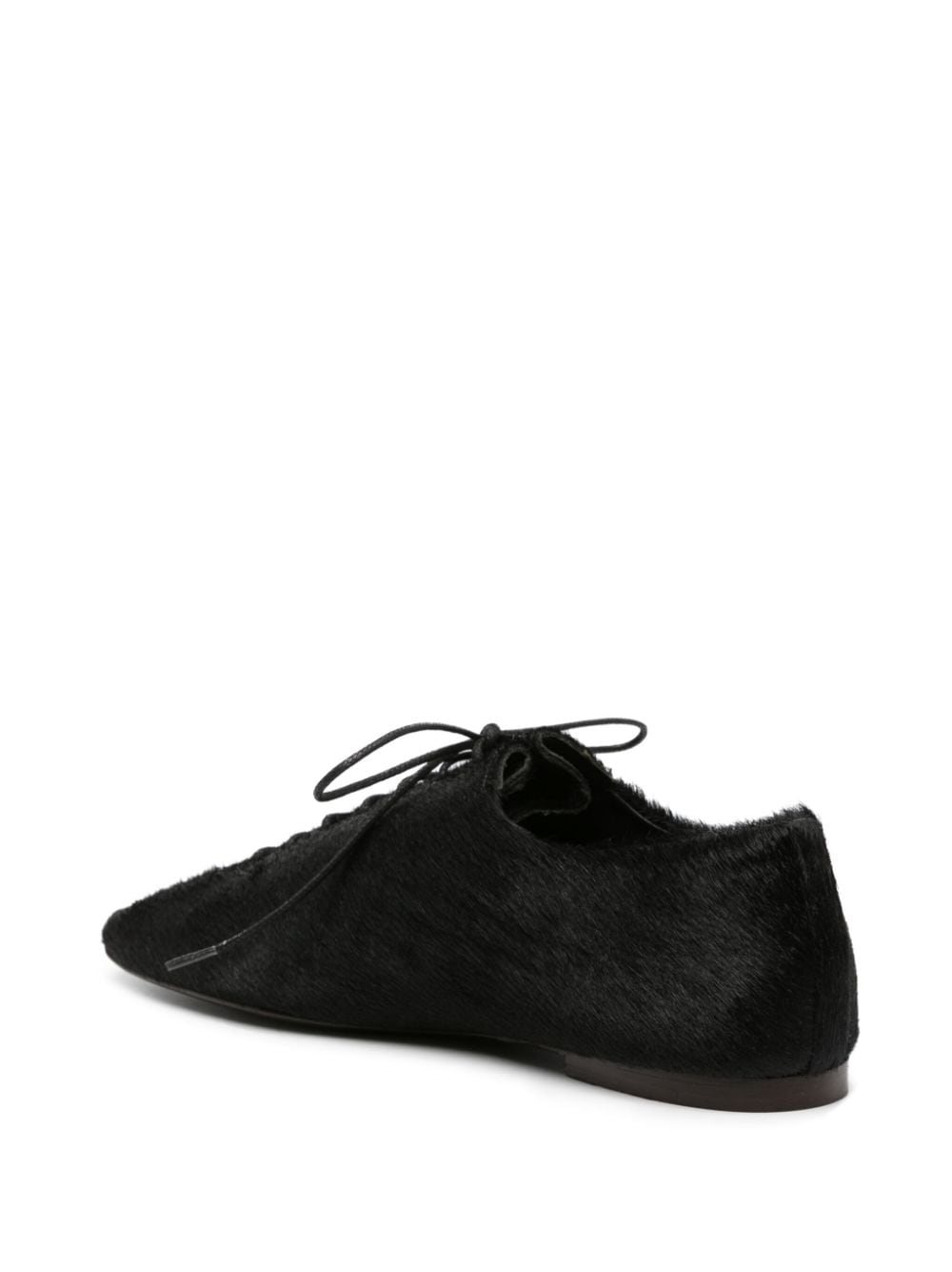 Shop Lemaire Square-toe Pony-hair Loafers In Black