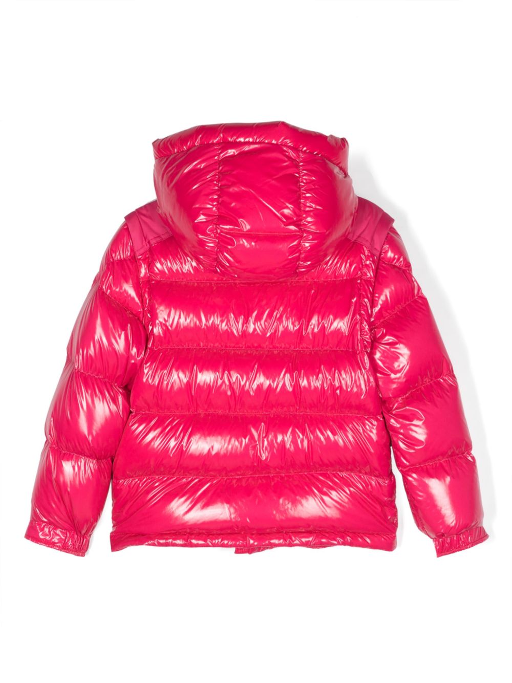 Moncler Enfant logo-patch padded jacket - Roze