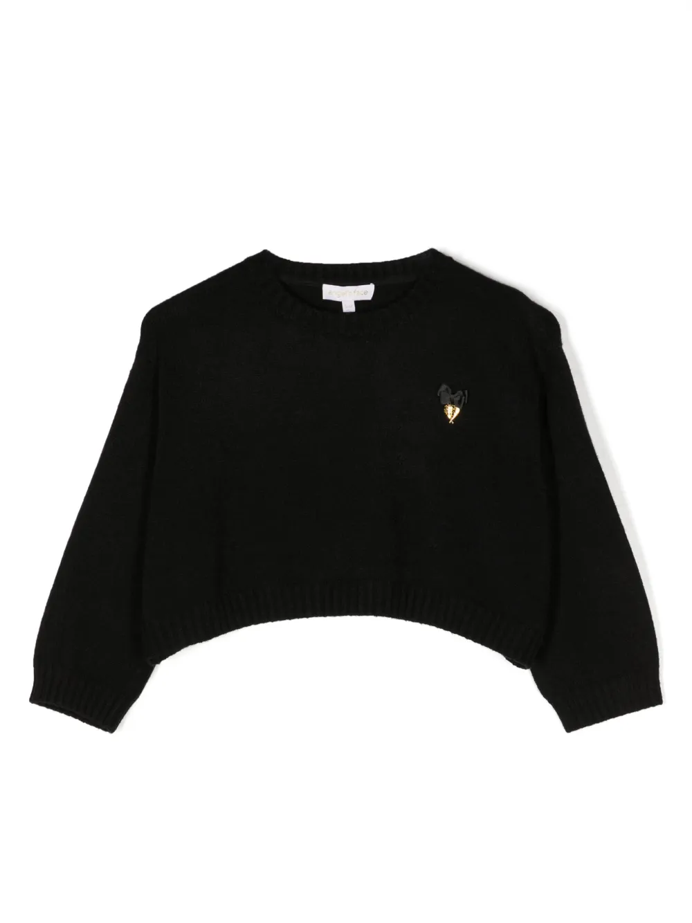 Angel's Face Kids' Roberta Cropped Jumper In Black