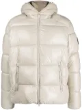 Save The Duck logo-patch puffer jacket - Neutrals