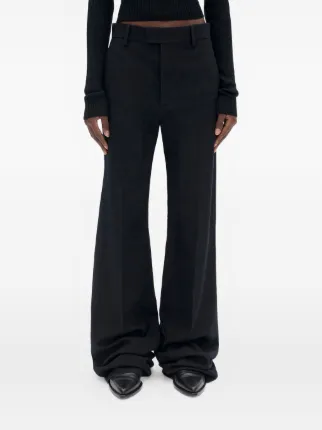 Ann Demeulemeester Maaike センタープレス フレアパンツ | ブラック